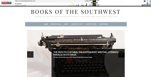 Books of the Southwest Archived Website December 19 2014 with Typewriter
