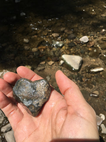 I have been collecting heart rocks on our hikes since Moonbeam passed in September 2015