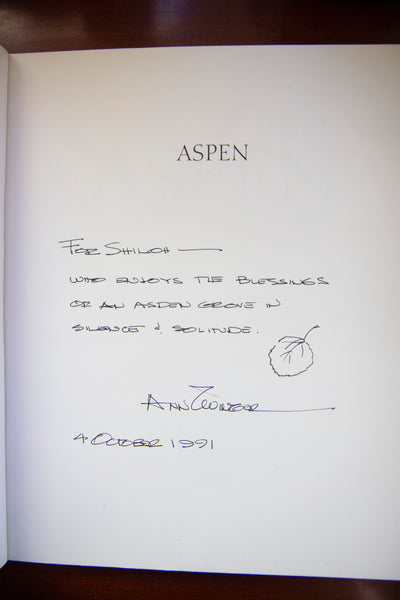 Note and Autograph from Naturalist Writer Ann Zwinger to Shiloh 1991 Outside of Denver