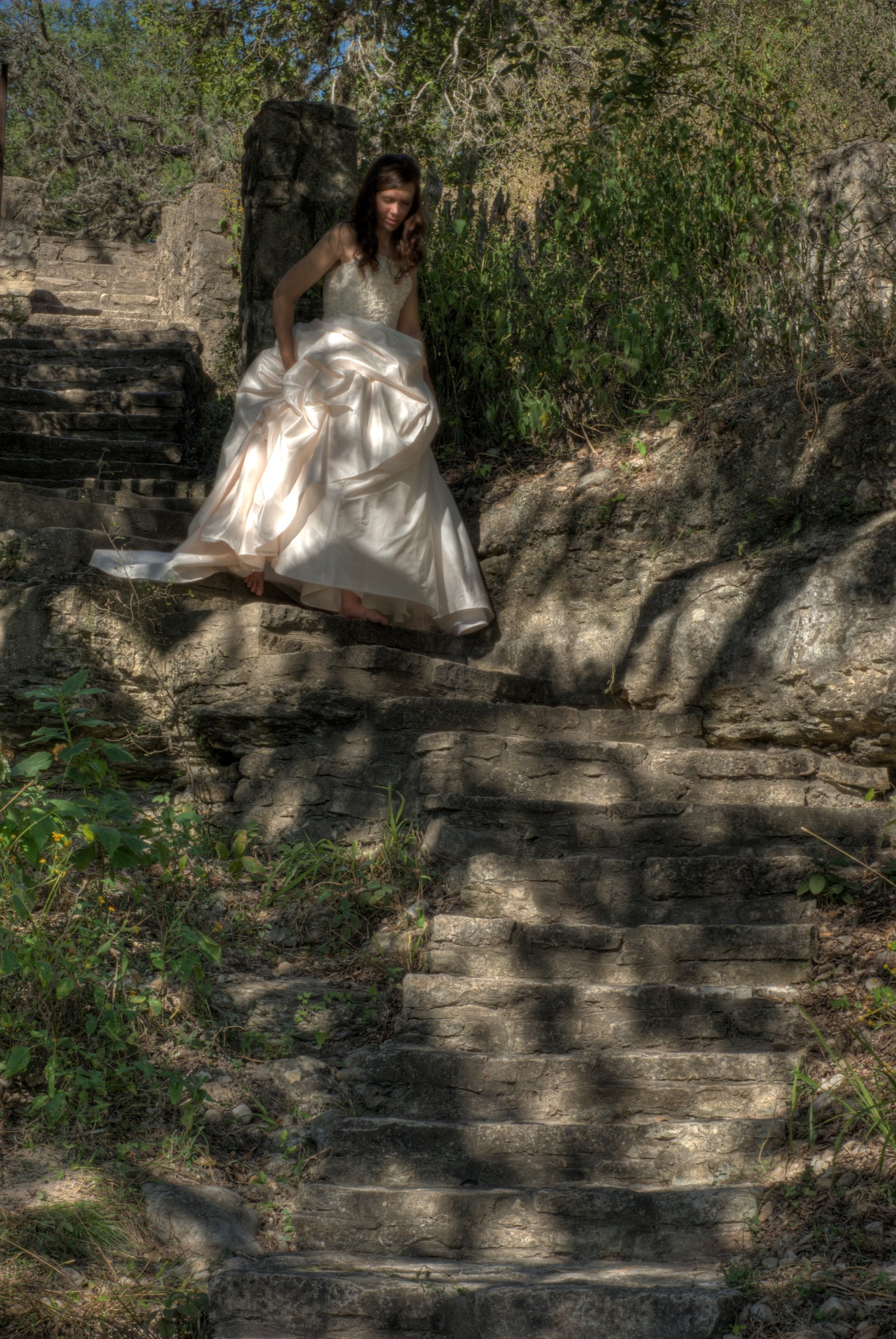 Shiloh Richter River Cabin Descending Stone Stairs Photo by Carlton Wade