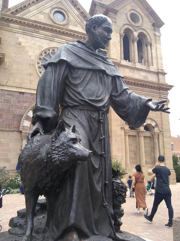 St. Francis of Assisi with Wolf Statue Santa Fe, NM