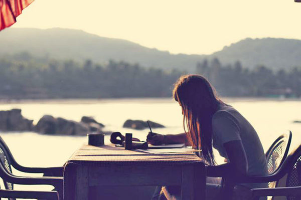 Girl Writing Reblog