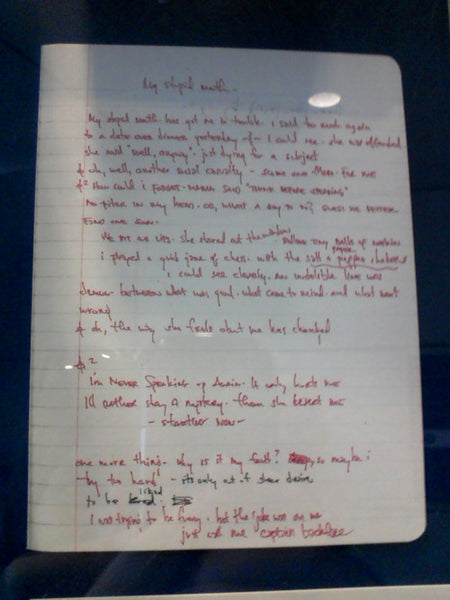 John Mayer's handwritten "My Stupid Mouth"
