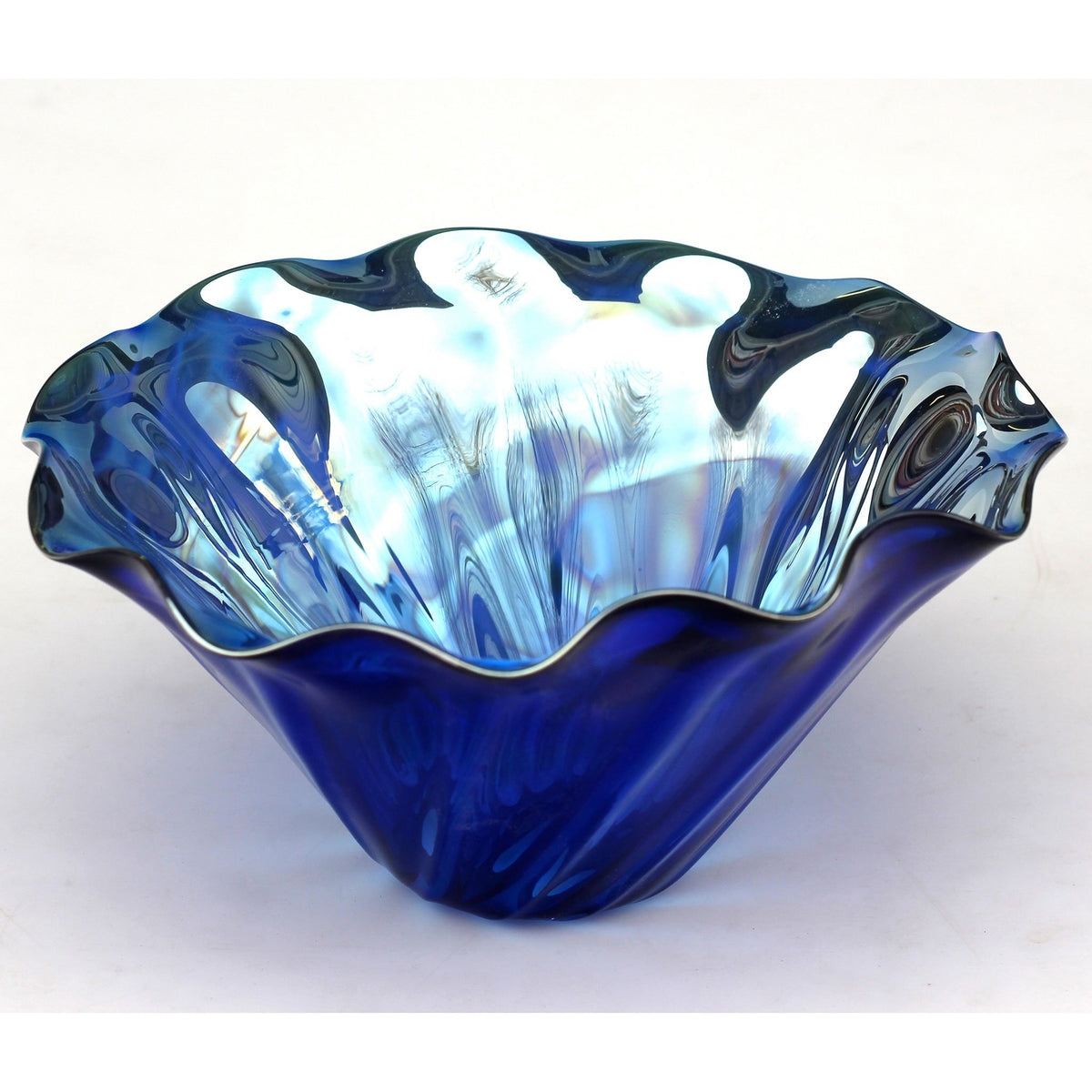 Glass Rocks Dottie Boscamp Clam Bowl Shown In Dark Blue Glass Bowls Sweetheart Gallery