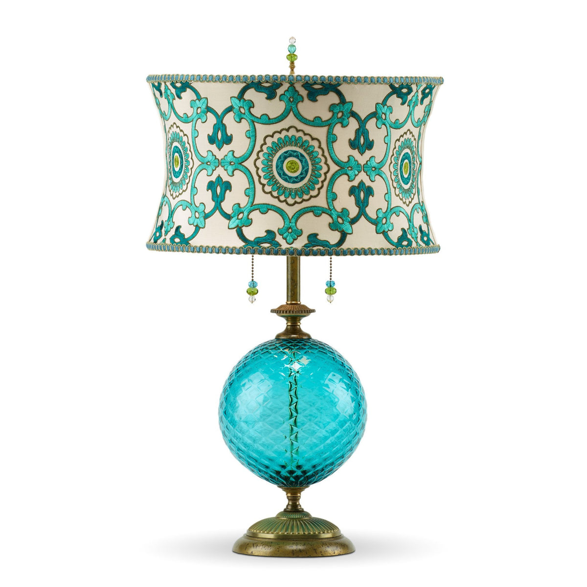 Kinzig Design Ingrid Table Lamp Colors Turquoise Blown