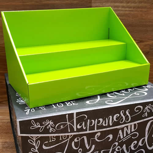 Cardboard Counter Display Lime Green Stack Displays