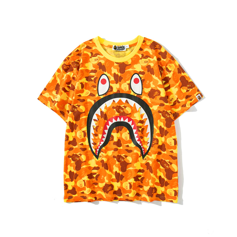 orange bape shirt