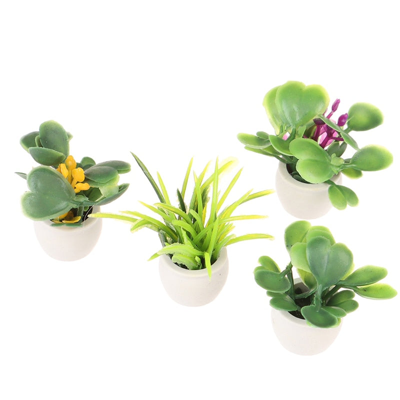 1:12 Miniatura green plant dollhouse decoration furniture DIY accessoriesF_ZH 