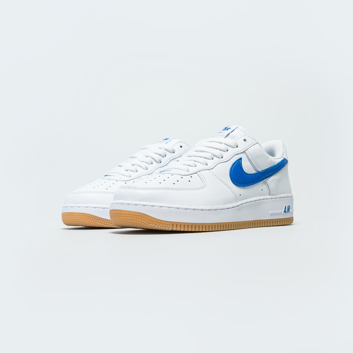 white royal blue air force ones