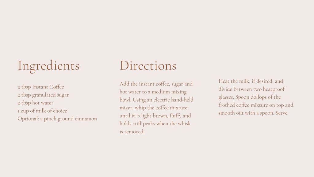 whipped coffee directions