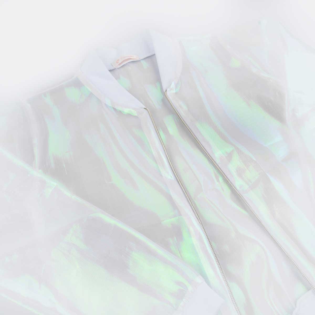 casaco holografico transparente
