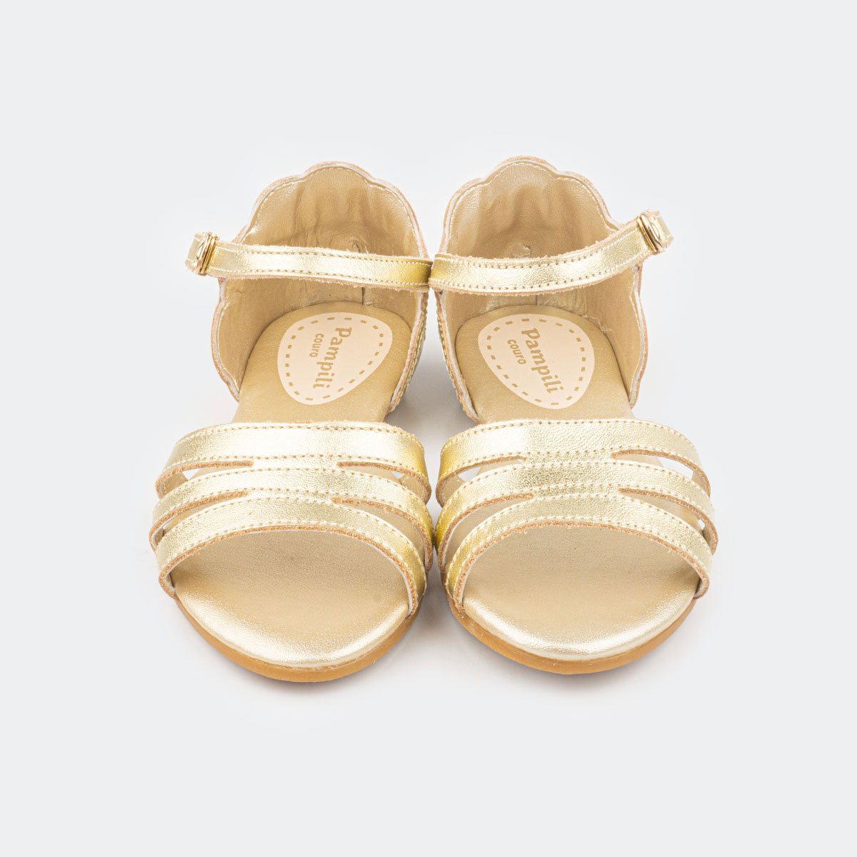 sandália infantil pampili dourada