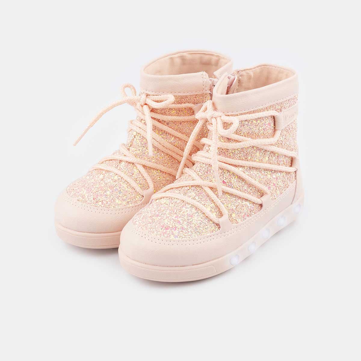 tenis pampili rosa com glitter