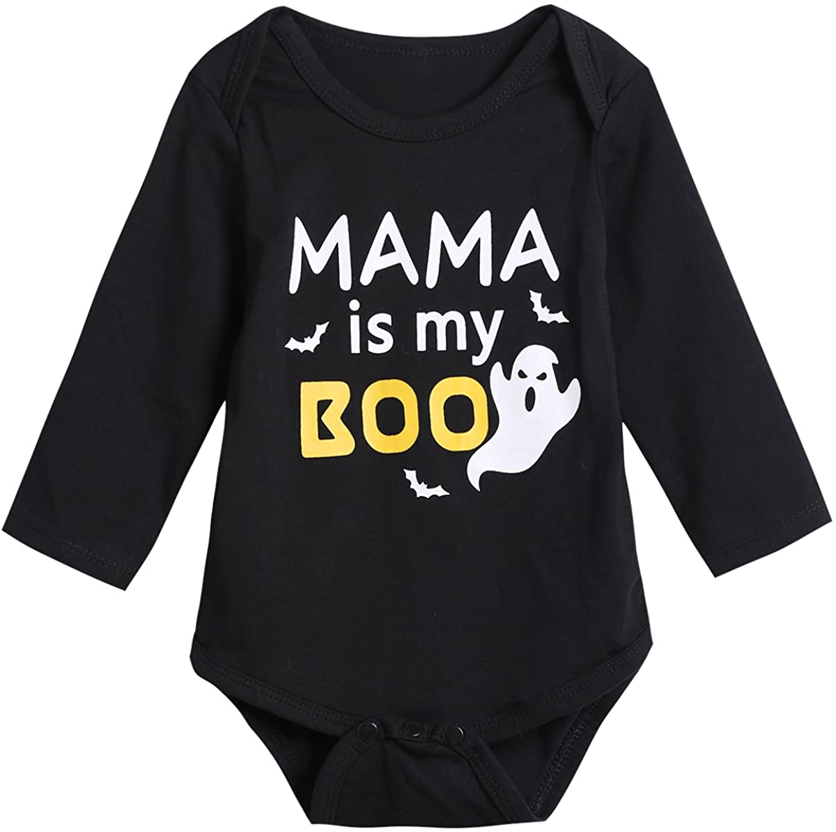 Baby Boys' Mama is My Boo Outfit Set Halloween Ghost Romper