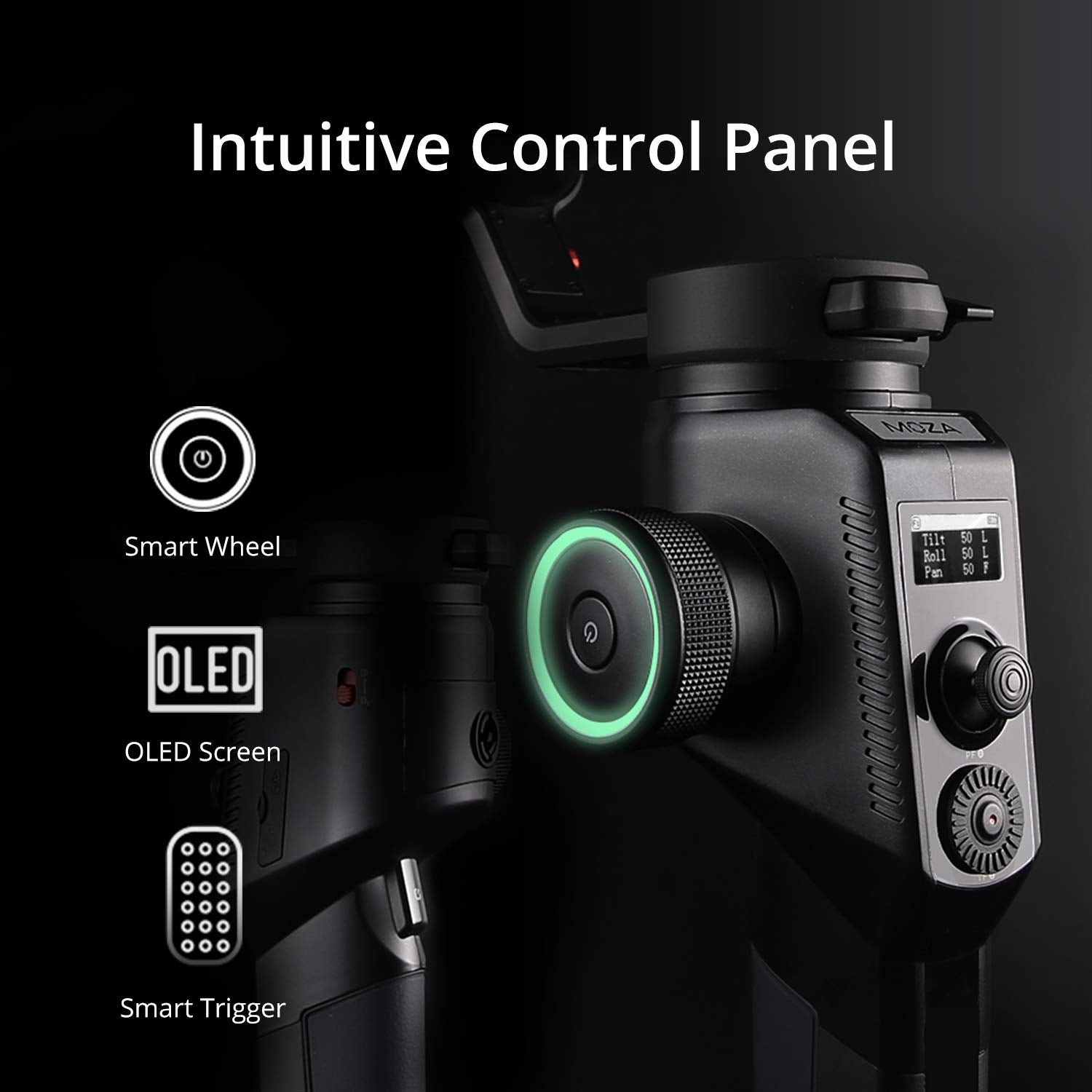 MOZA Aircross 2 Gimbal 3-Axis Stabilizer for DSLR Camera,Mirrorless Camera with Larger Heavier Lens Easy Setup Mimic Motion-Control Up to 7.05Lb 12H Running Time