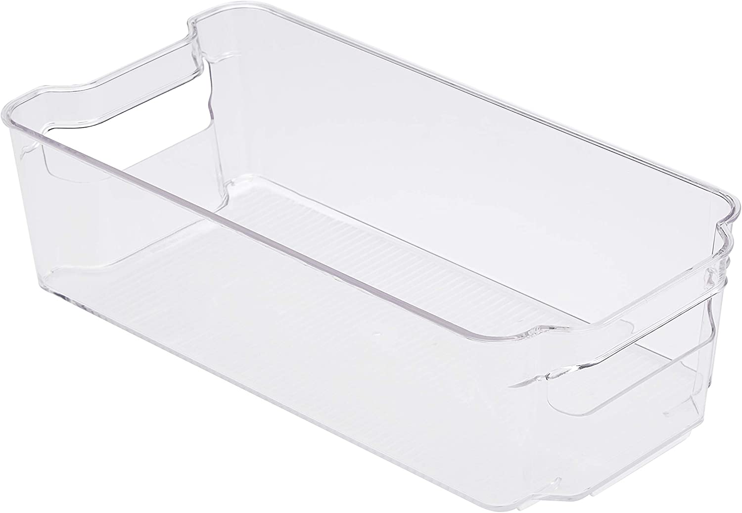 AmazonBasics Plastic Fridge Storage Bin - Medium (2-Pack)
