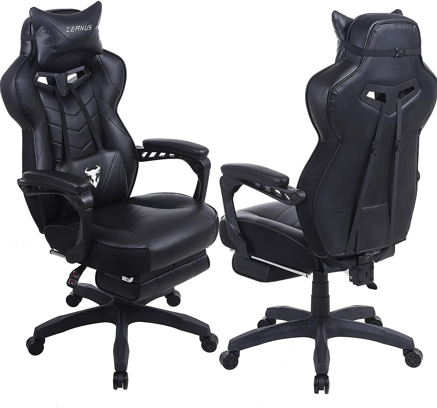 Gaming Chairs for Adults, Recliner Computer Chair with Footrest, Massage Gaming Chair, High Back Gaming Desk Chair, Ergonomic Gaming Computer Chair, Office Gamer Chair Recliner, Racing Gaming Chair