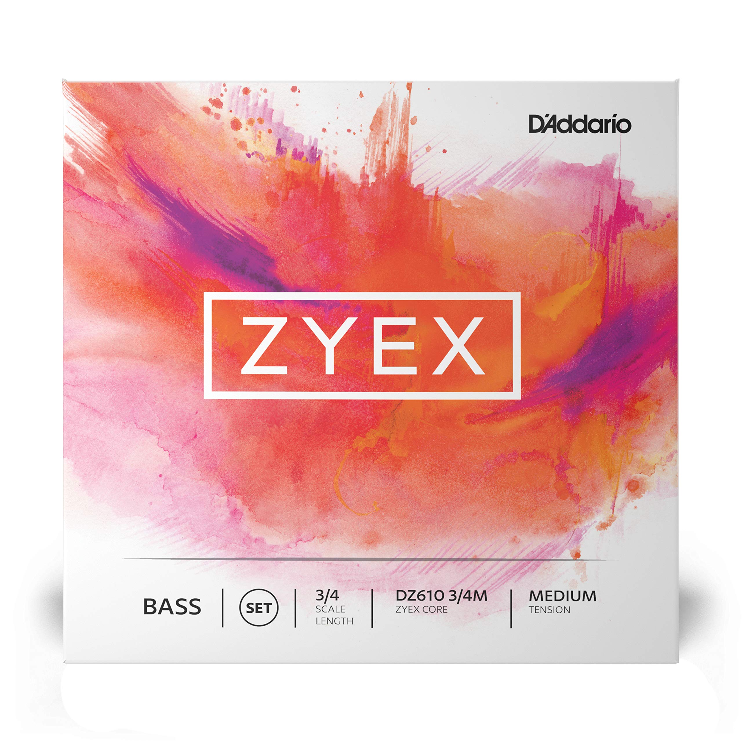 D'Addario Zyex Bass String Set, 3/4 Scale, Medium Tension