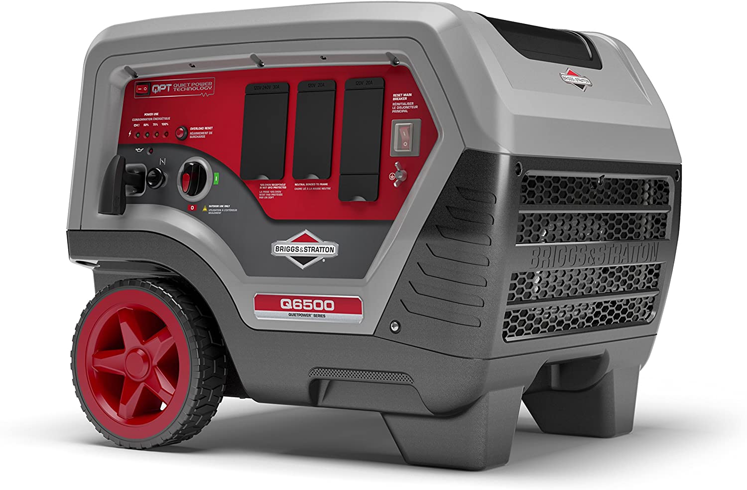 Briggs & Stratton 30675 Q6500 Inverter Generator - 6500 Starting Watts QuietPower Series Portable Generator for Home Backup