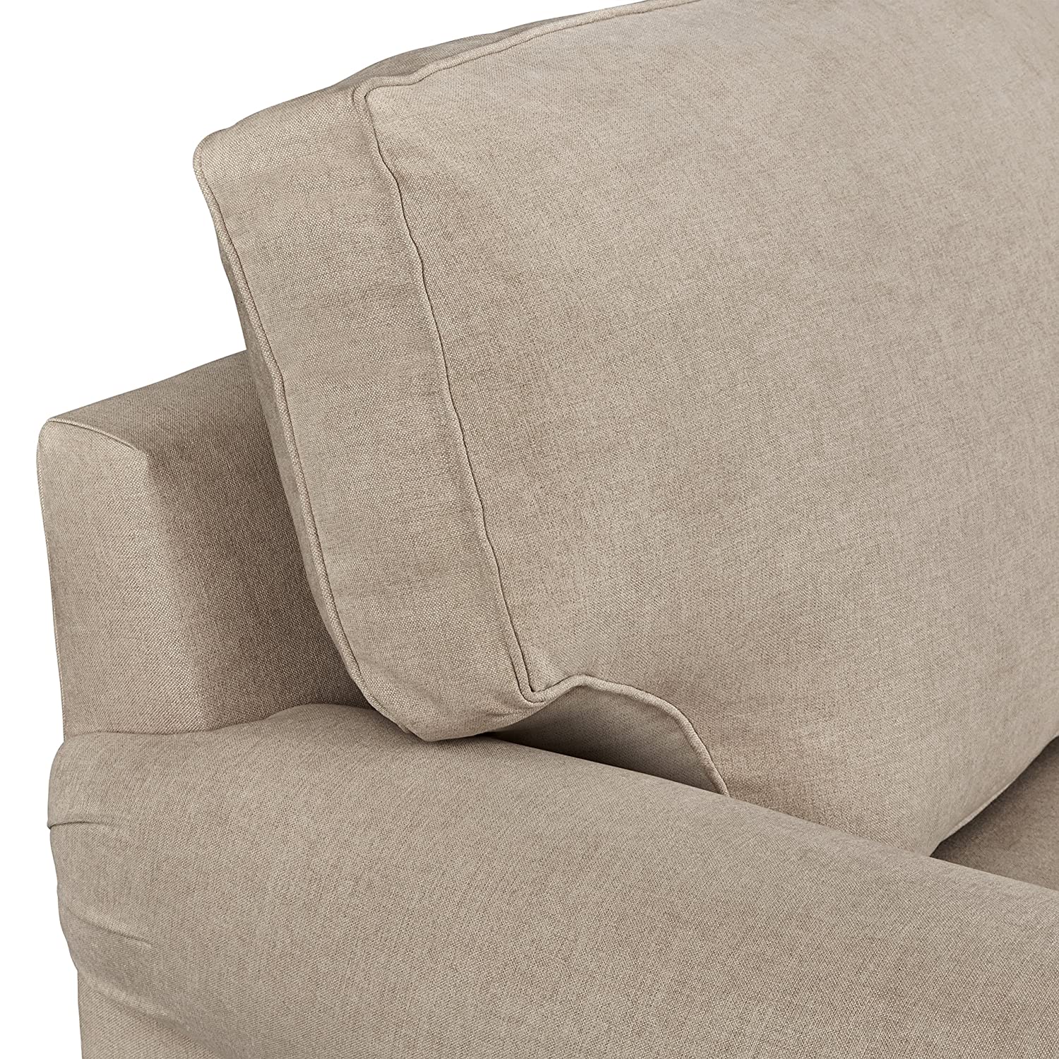 Amazon Brand – Stone & Beam Kristin Round Arm Performance Fabric Reversible Chaise Sofa Couch, 96.5