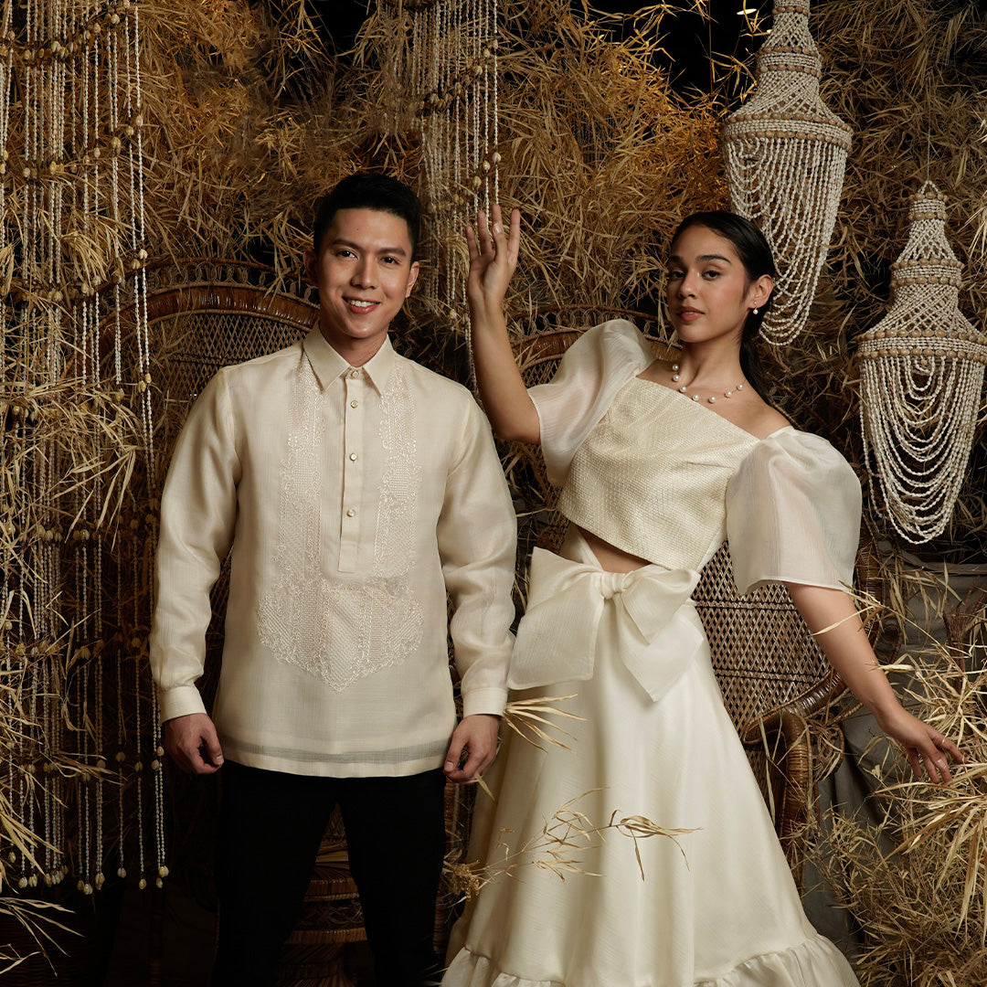 New Styles Every Week Filipiniana Bolero Barong Tagalog Philippine National Costume Gold Low