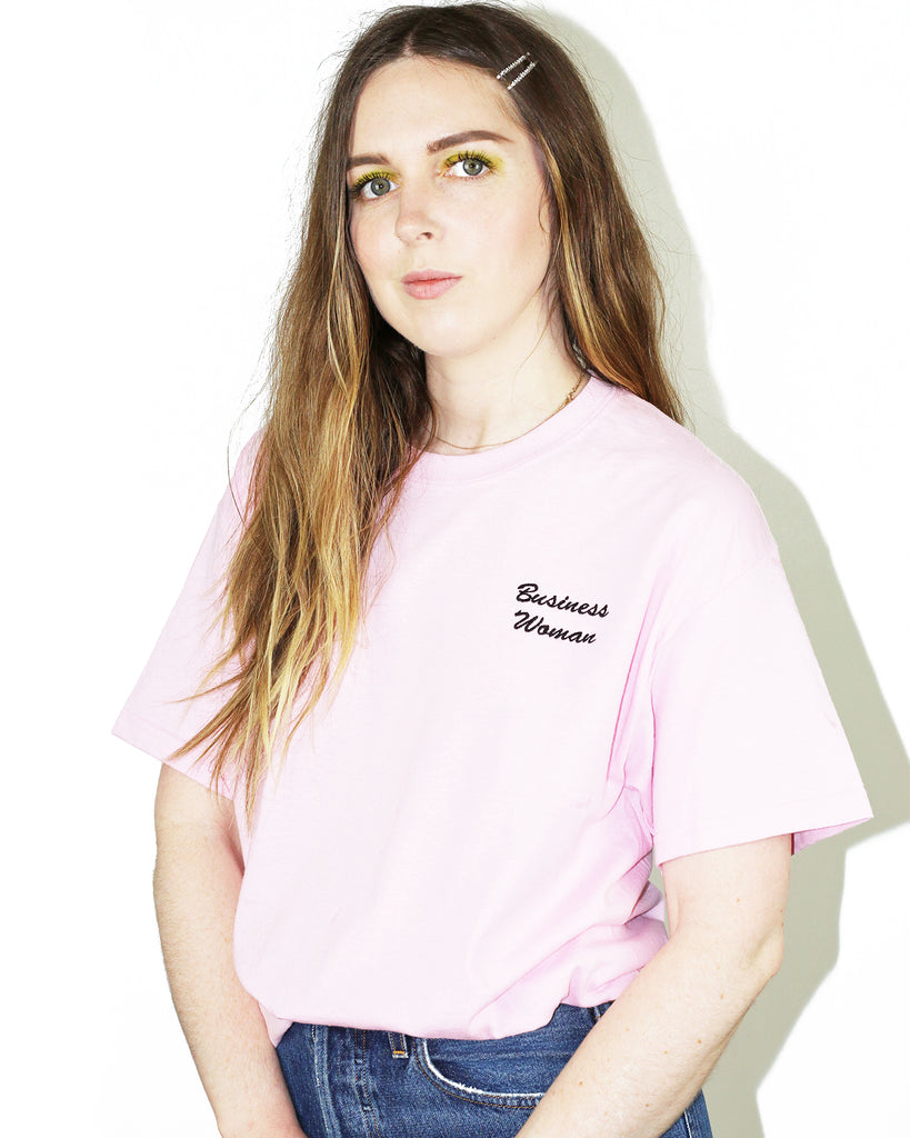 Business Woman Tee – Pink Black 