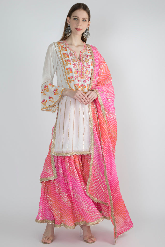 white sharara designs