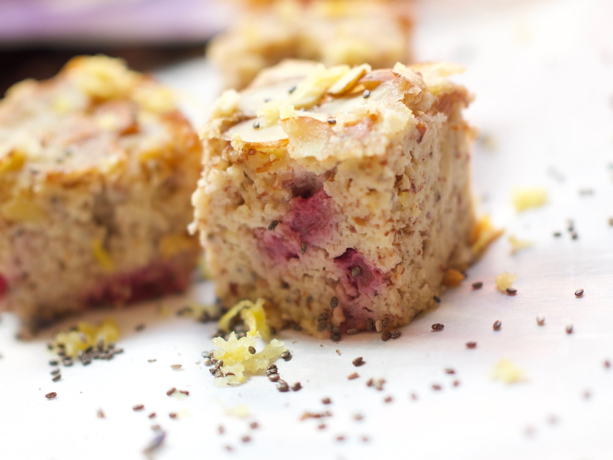 lavender lemon cake squares