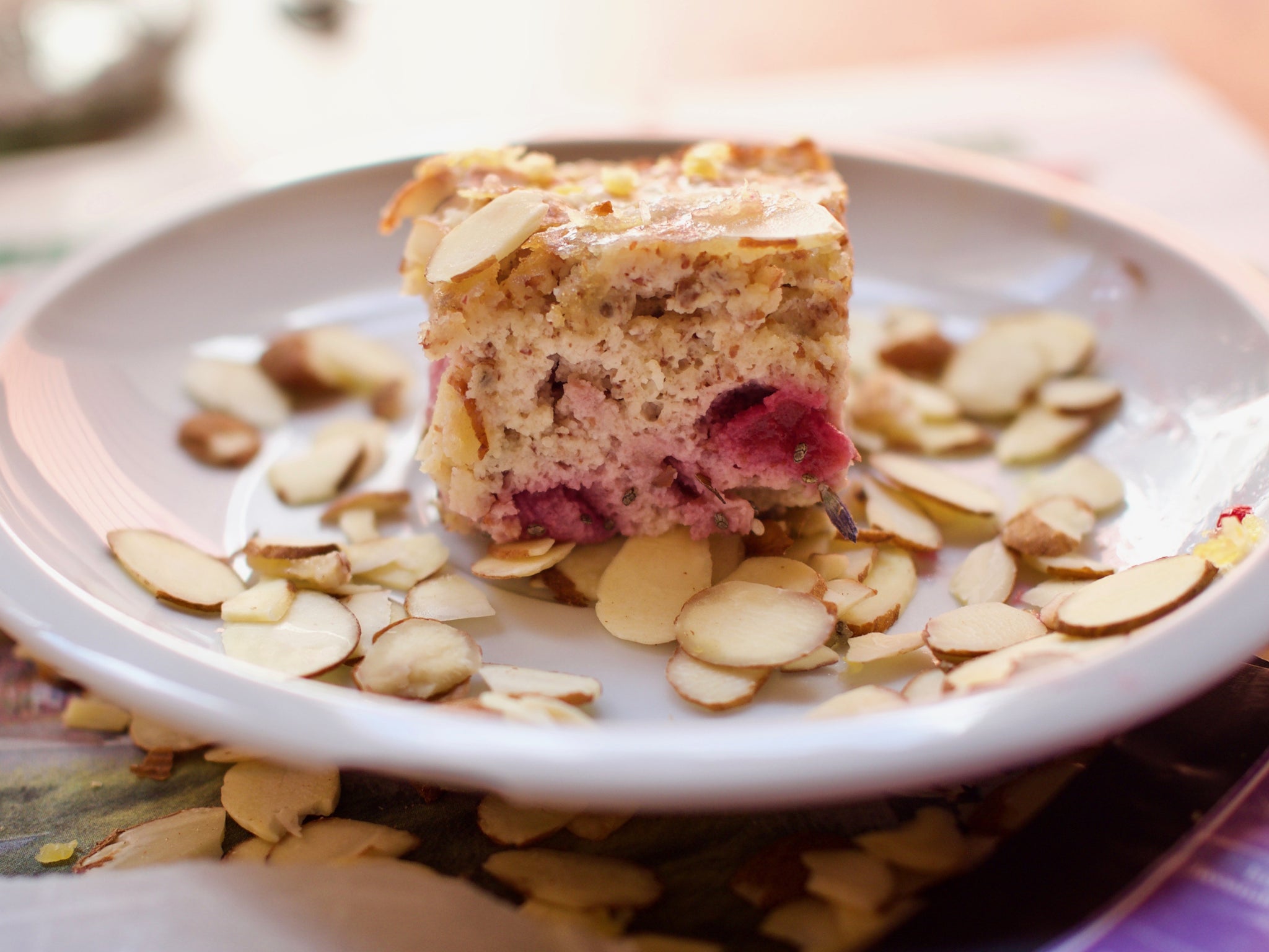 lavender lemon cake squares