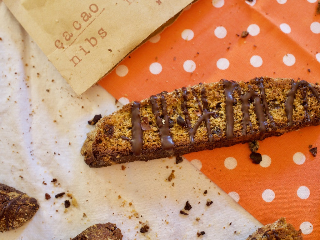 cacao nib biscotti