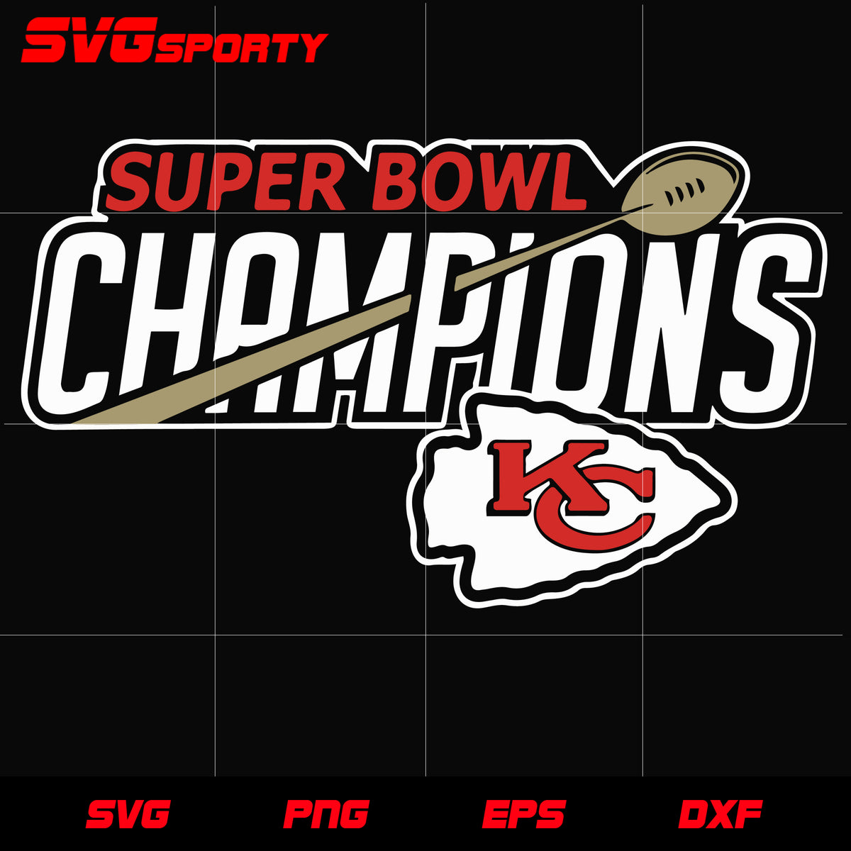 Kansas City Chiefs Super Bowl svg, nfl svg, eps, dxf, png, digital fil