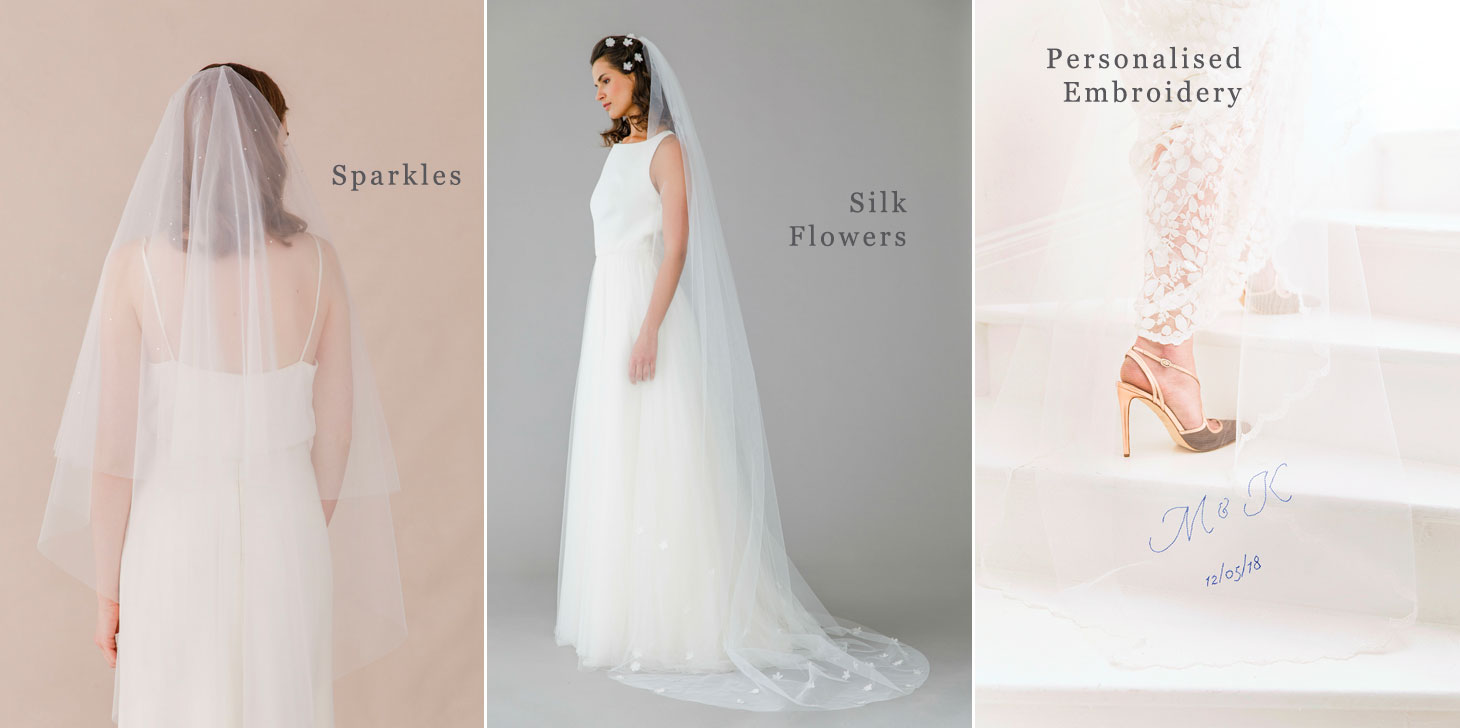 what are the different finishes you add to your veil