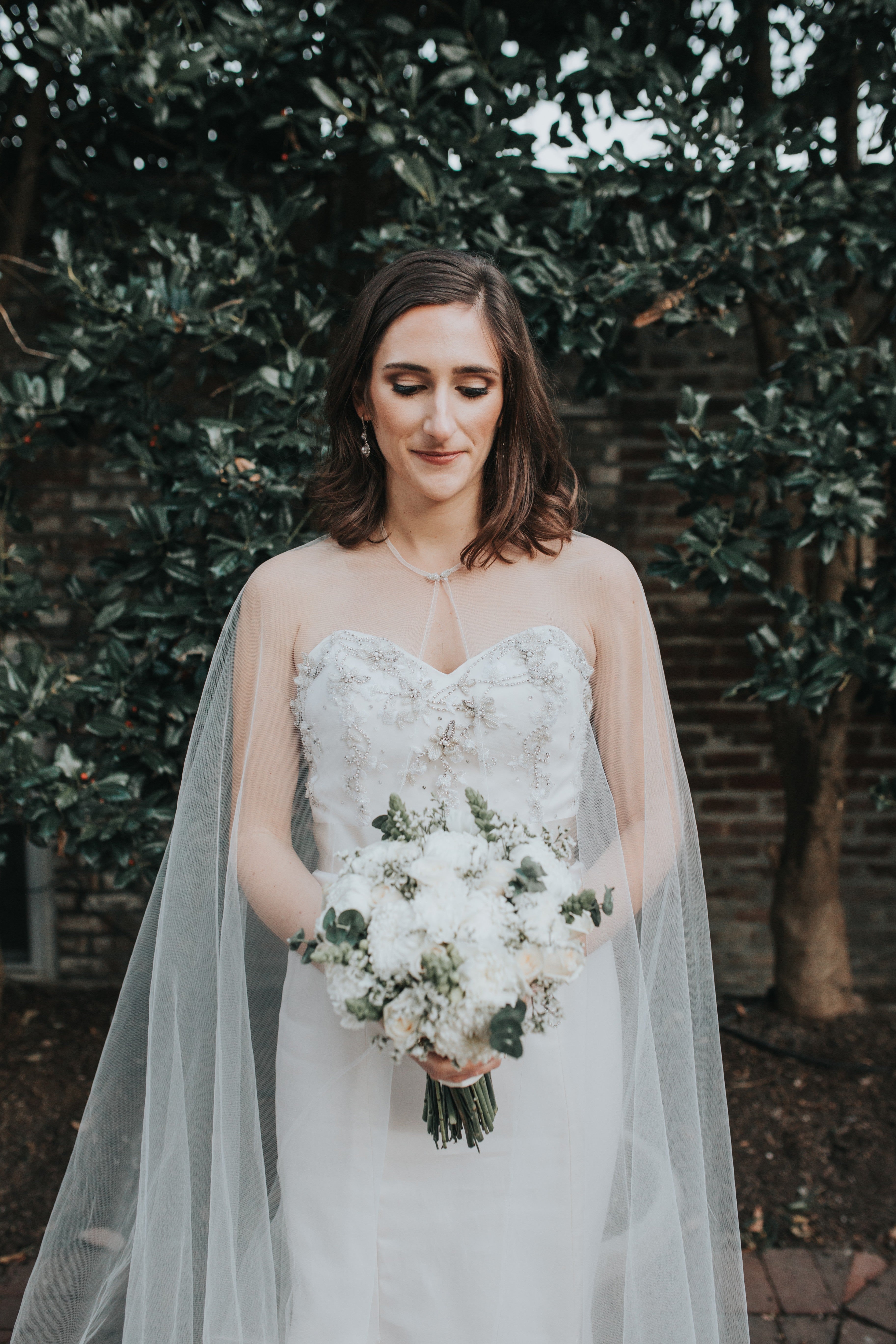 tulle bridal cape 