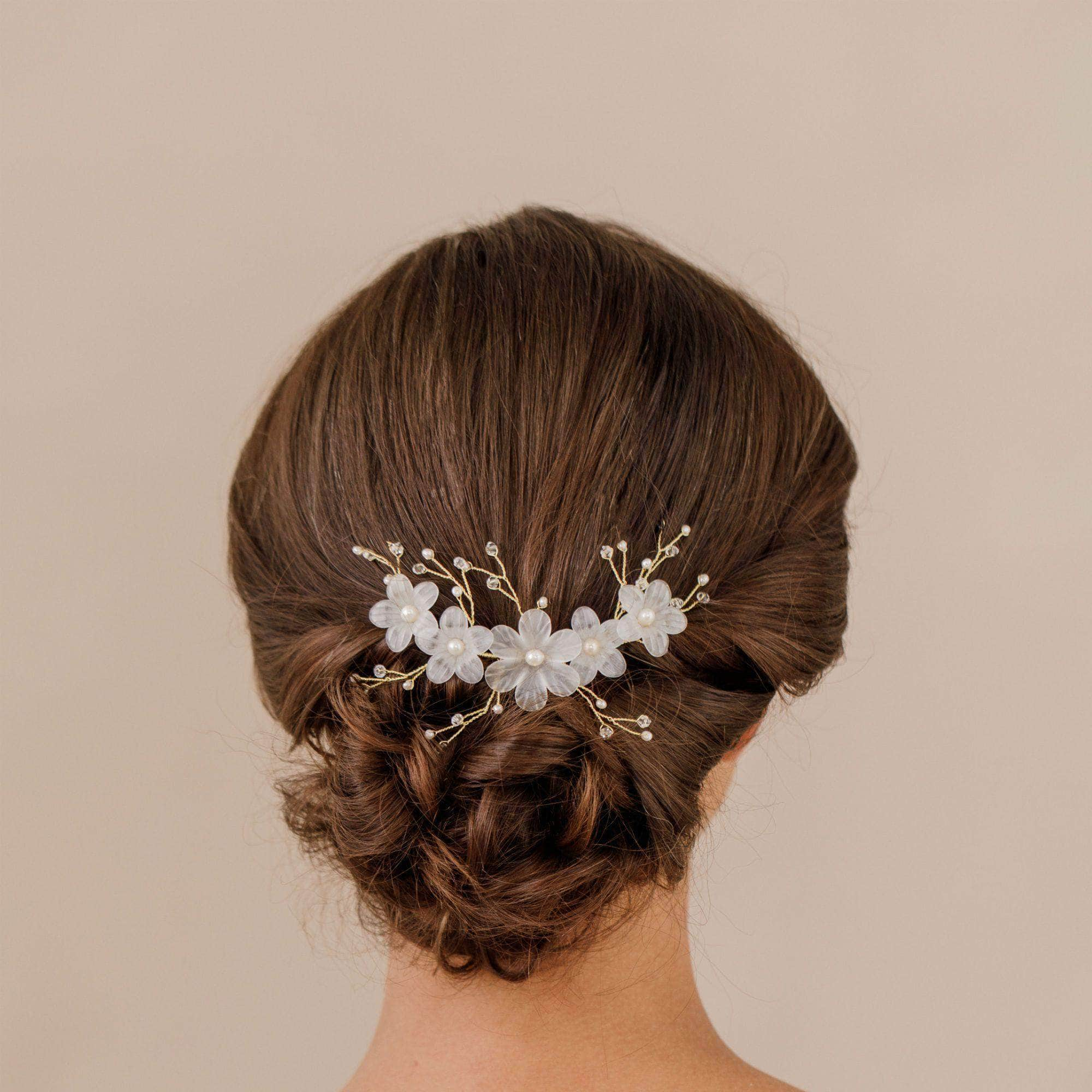 bridal hair with comb