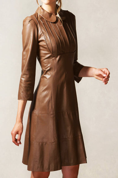 leather a line dress