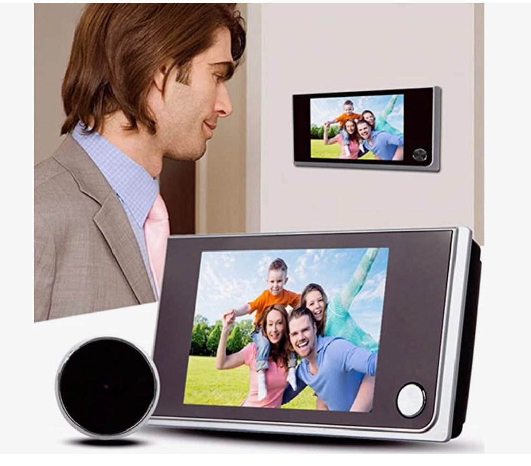 3.5" LCD Digital Peephole Viewer 120° Door Eye Doorbell Video Color IR Camera B 