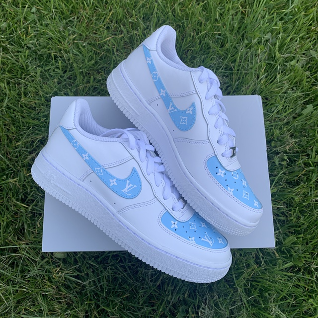 baby blue and white 1s