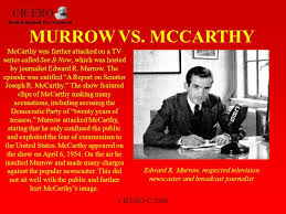 Murrow, Shakespeare, Cassius, McCarthy, politics