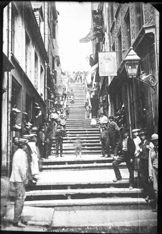 Escalier Casse cou en 1870 - Archives de la Ville de Québec 