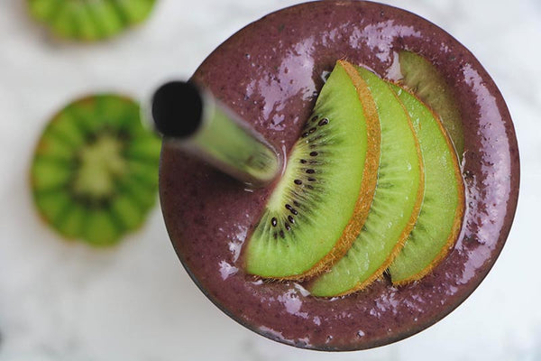 Smoothie with kiwi in cup