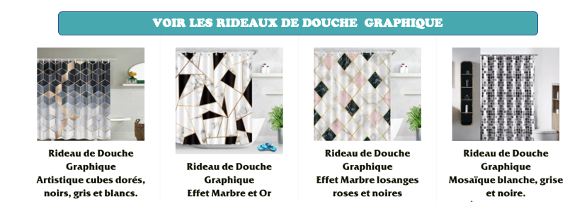 RIDEAU DE DOUCHE GRAPHIQUE