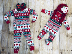 CHRISTMAS FOOTED PAJAMAS FOR GIRLS