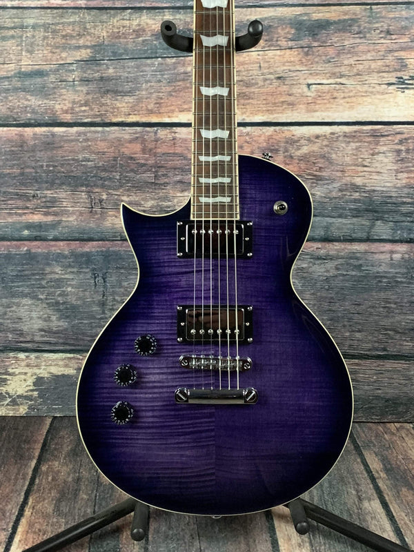Espltd Left Handed Ec 256fm Electric Guitar See Thru Purple Sunburst