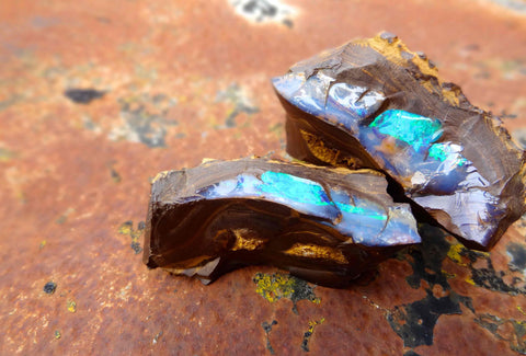 A 30 year old boulder opal split from Eromanga.