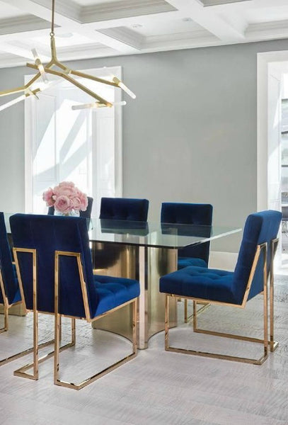 Jonathan Adler Goldfinger Velvet Dining Chairs
