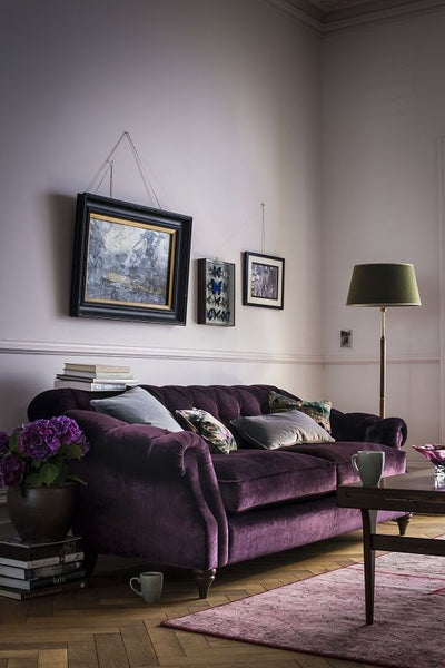 Rich Purple Velvet Sofa