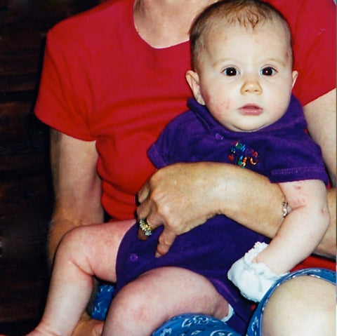 Ayva as a baby with her grandma