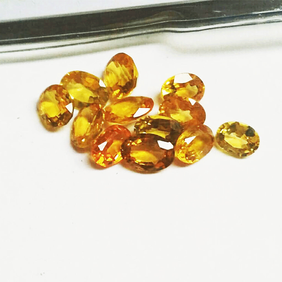 Details about   Natural Yellow Sapphire 6 to 8 Ct  Loose Gems Certified Pair With Free Delivery