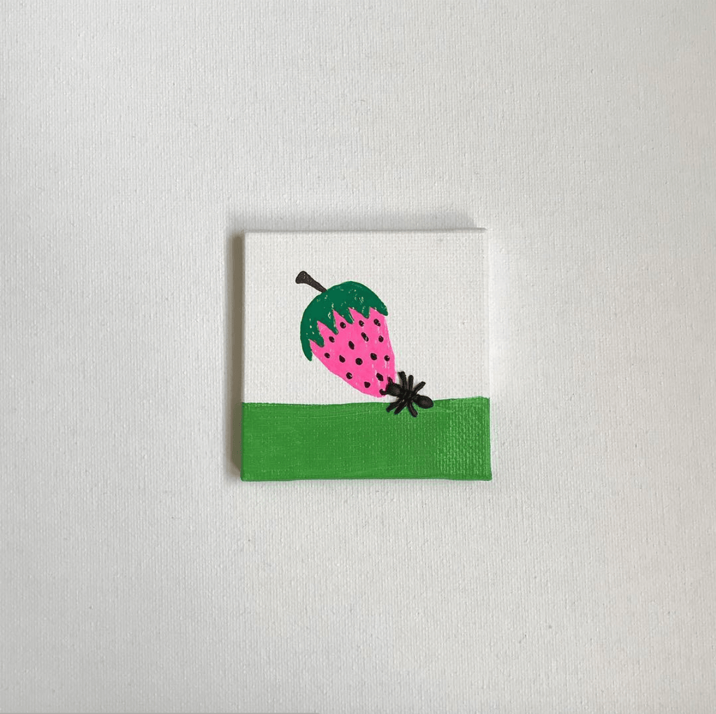 Strawberry ant painting