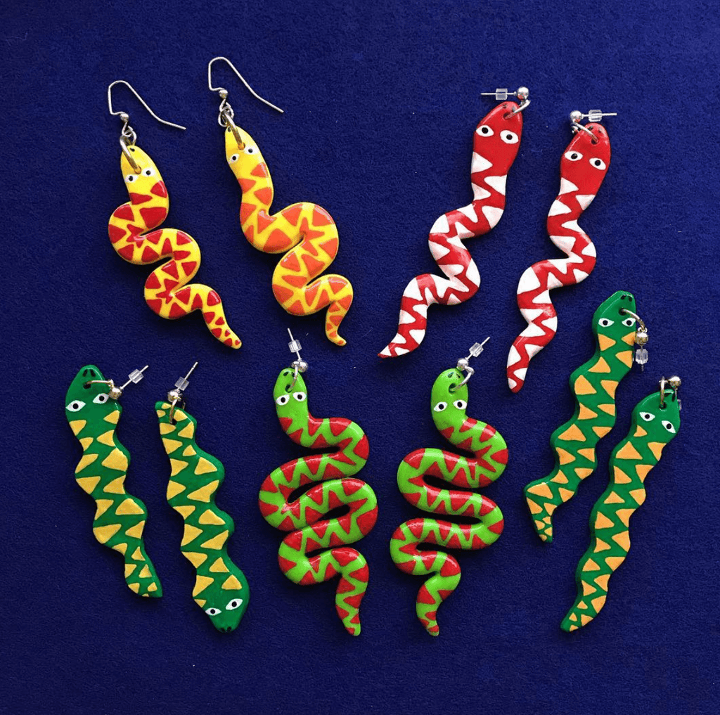 Snake earrings